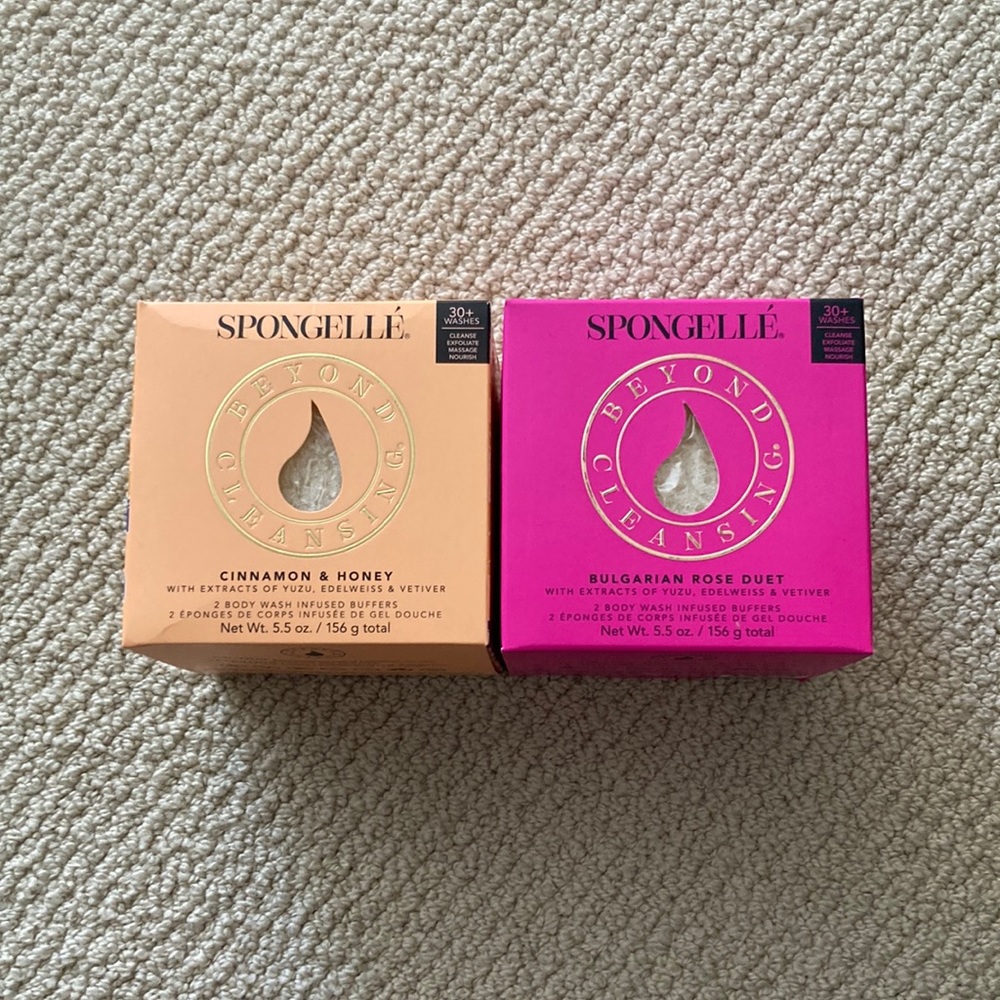 NEW Spongelle Duet Body Wash Infused Buffers Cleanse Exfoliate Bundle of Two